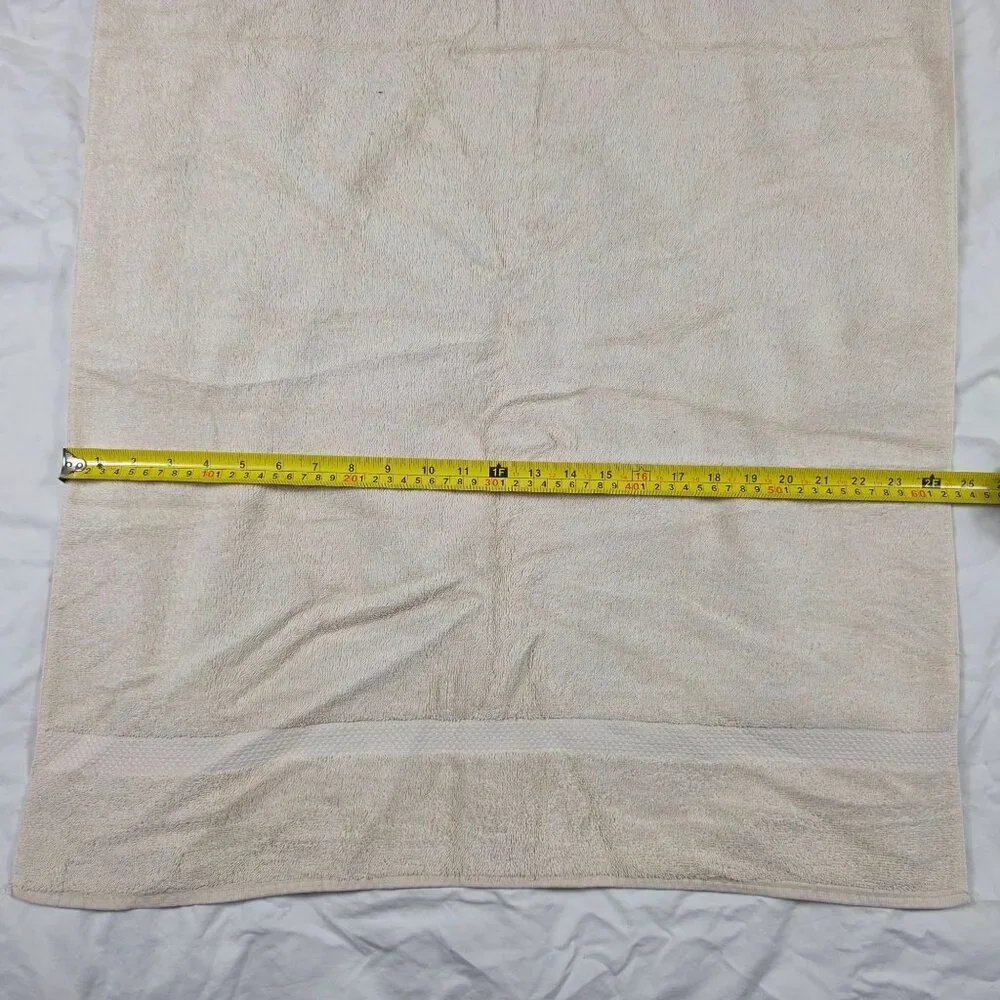 Vintage Fieldcrest Cotton Bath Towel Cream Beige Made In USA Absorbent